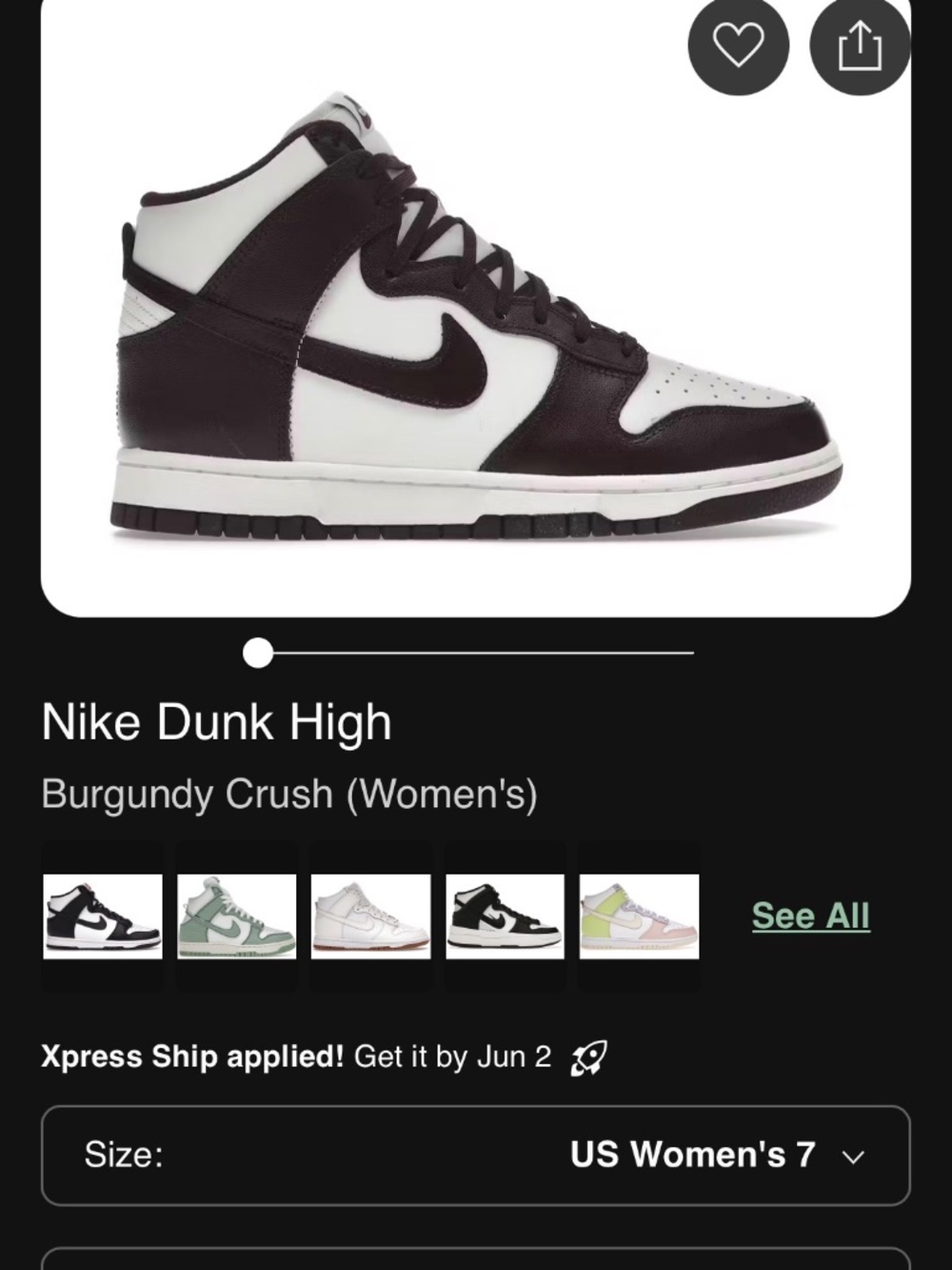Women’s Nike Dunk Burgundy Crush - Picture 6 of 6